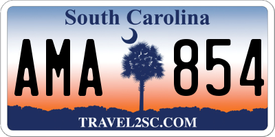 SC license plate AMA854