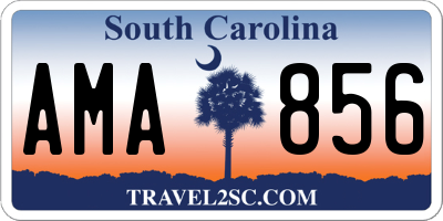 SC license plate AMA856