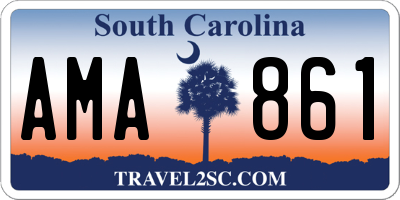 SC license plate AMA861