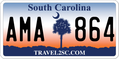 SC license plate AMA864