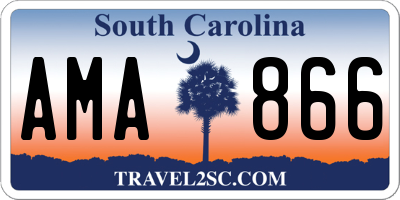 SC license plate AMA866