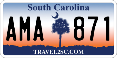 SC license plate AMA871