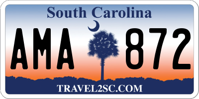 SC license plate AMA872