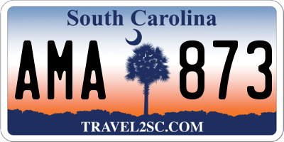 SC license plate AMA873