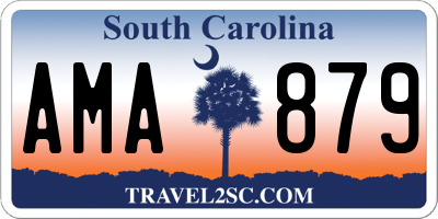 SC license plate AMA879