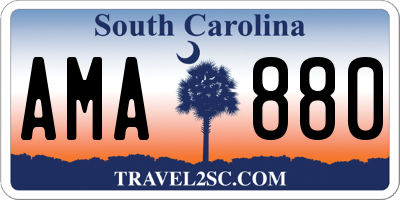 SC license plate AMA880
