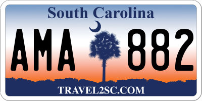 SC license plate AMA882