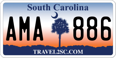 SC license plate AMA886