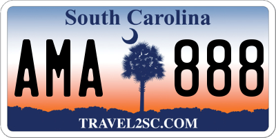 SC license plate AMA888