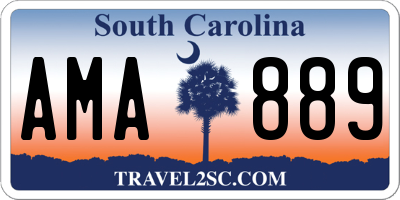 SC license plate AMA889