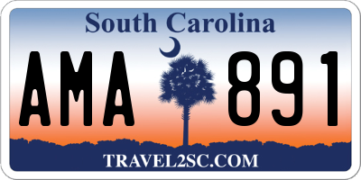 SC license plate AMA891