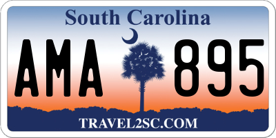 SC license plate AMA895