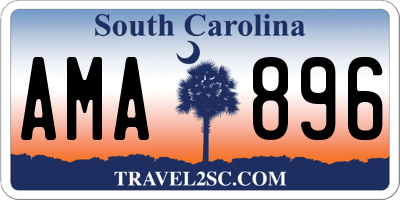 SC license plate AMA896
