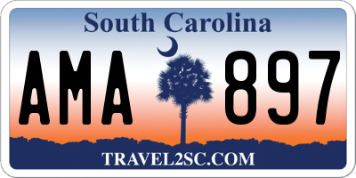 SC license plate AMA897