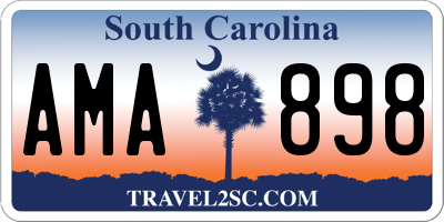 SC license plate AMA898