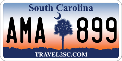 SC license plate AMA899