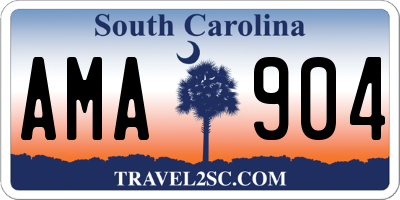 SC license plate AMA904