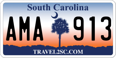 SC license plate AMA913