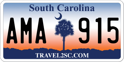 SC license plate AMA915