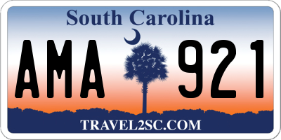 SC license plate AMA921