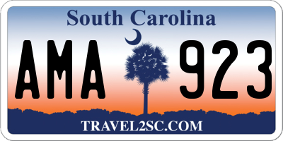 SC license plate AMA923