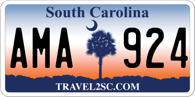 SC license plate AMA924