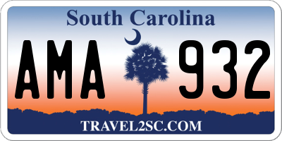 SC license plate AMA932