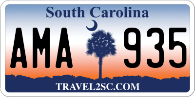 SC license plate AMA935