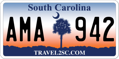 SC license plate AMA942