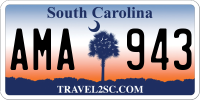 SC license plate AMA943