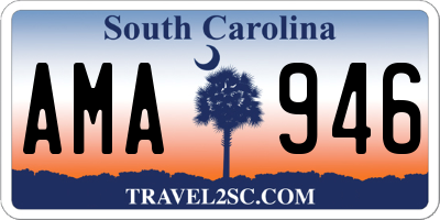 SC license plate AMA946