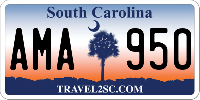 SC license plate AMA950