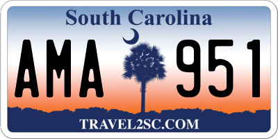 SC license plate AMA951