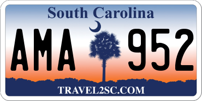 SC license plate AMA952