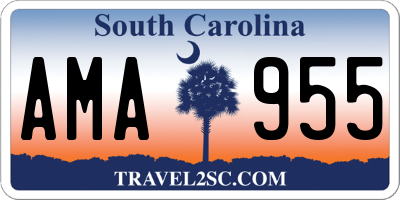 SC license plate AMA955