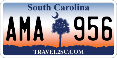 SC license plate AMA956