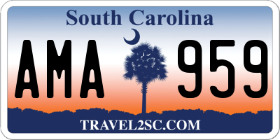 SC license plate AMA959