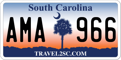 SC license plate AMA966