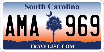SC license plate AMA969