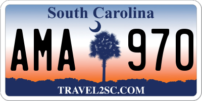 SC license plate AMA970