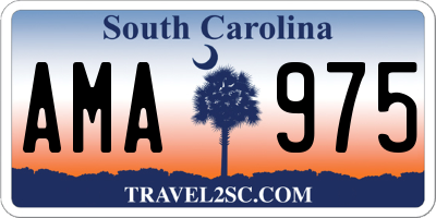 SC license plate AMA975