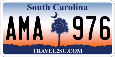 SC license plate AMA976