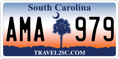 SC license plate AMA979