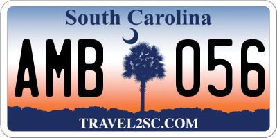 SC license plate AMB056