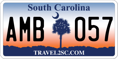 SC license plate AMB057