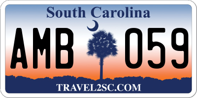 SC license plate AMB059