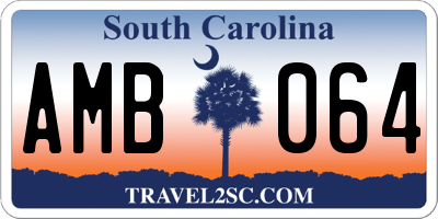SC license plate AMB064