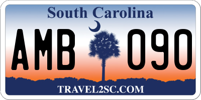 SC license plate AMB090