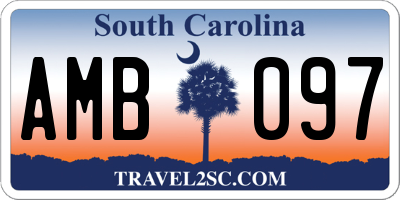 SC license plate AMB097