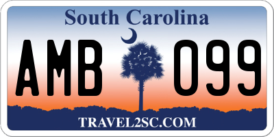 SC license plate AMB099